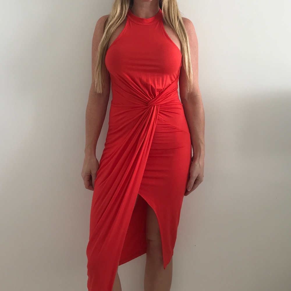 Nordstrom Coral Wrap Dress